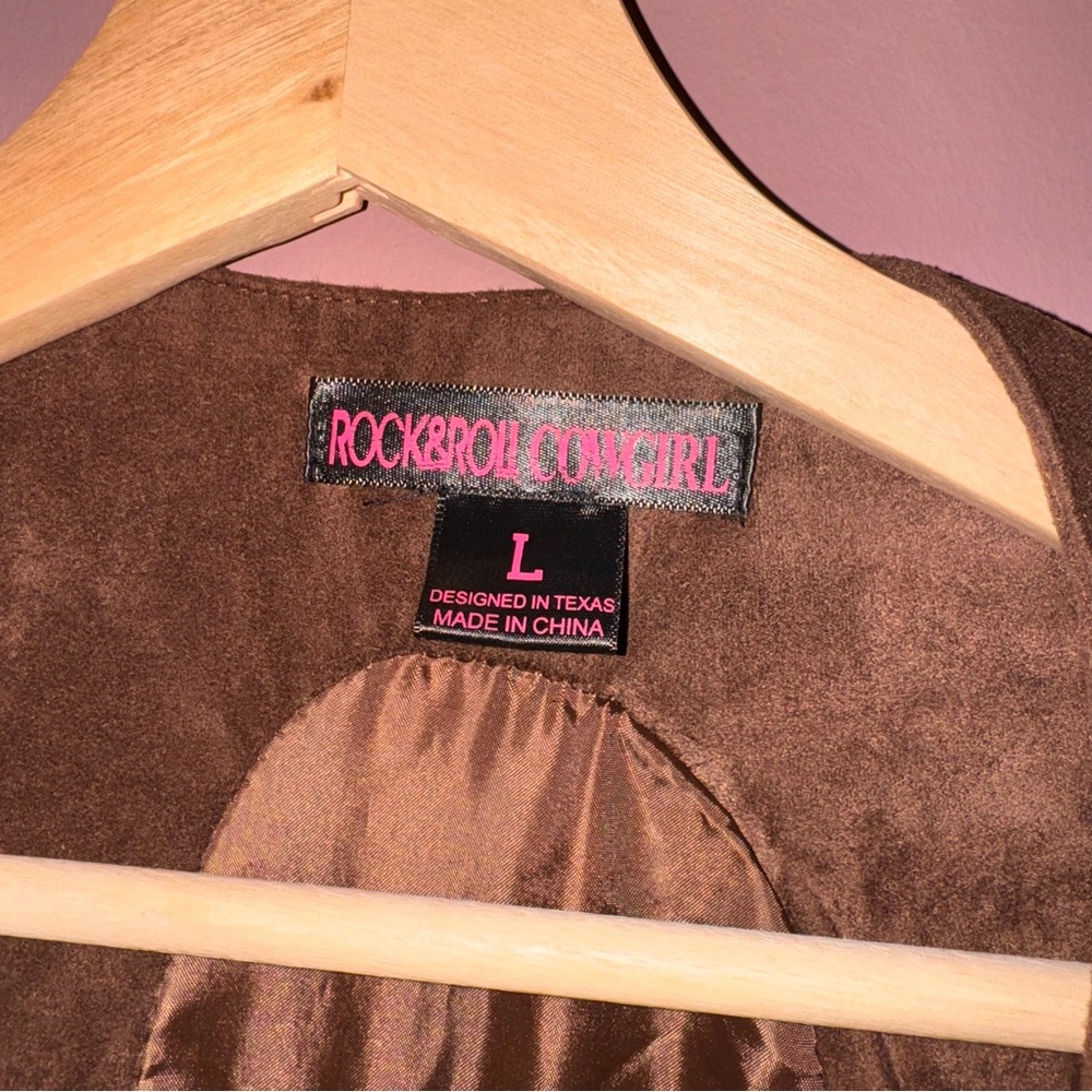 Rock & Roll Cowgirl Chocolate Fringe Vest - Picture 3 of 6